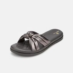 Marc Loire Textured Knotted Strap Open Toe Flats image 2