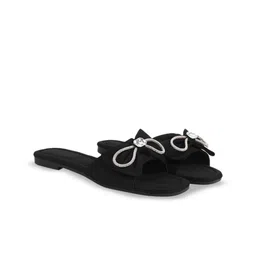 Shoetopia Open Toe Flats With Bows image 4