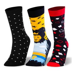 Papa Socks Pack Of 3 Printed Calf-Length Socks-image-25