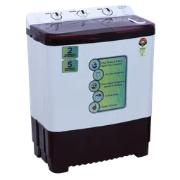 Croma 7 kg 5 Star Semi Automatic Washing Machine with Built-in Soak Function (CRLW070SMF248601, Burgandy) image 4