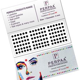 PERPAA Set of 2 Black Velvet Kumkum Bindi Box with 15 Flaps Each - Size 7 image 3