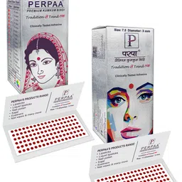 PERPAA Set of 2 Maroon Velvet Kumkum Bindi Box with 15 Flaps Each - Size 7.5 image 5
