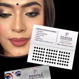 PERPAA Set of 2 Black Velvet Kumkum Bindi Box with 15 Flaps Each - Size 6 image 2