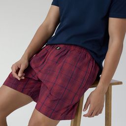 XYXX Men Red Checked Pure Cotton Boxer-image-27