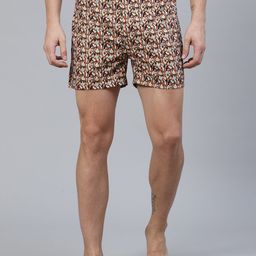 East Ink Men Orange & Grey Printed Pure Cotton Boxers EIBXCO063-image-55