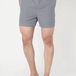 MERCHANT MARINE Men Grey & White Checked Pure Cotton Boxers-picture-19