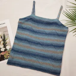 StyleCast Girls Striped Printed Shoulder Straps Top-image-70