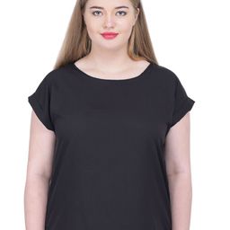 LastInch Round Neck Crepe Boxy Top-image-45