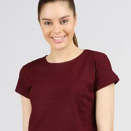 appulse Round Neck Regular Sleeves Cotton Crop Top-picture-37
