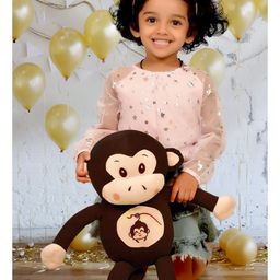 DearJoy Unisex Kids Brown Monkey Plush Pillow Soft Toy-3
