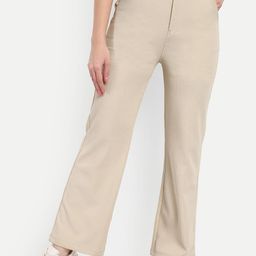 BROADSTAR Women Smart Straight Fit High-Rise Easy Wash Corduroy Cotton Parallel Trouser-picture-48