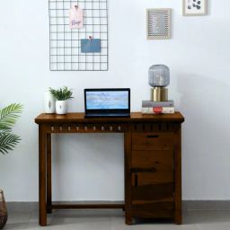 woodsworth from pepperfry Zurndorf Sheesham Wood Writing Table in Scratch Resistant Provincial Teak Finish-picture-37