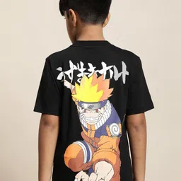 Kids Ville Boys Naruto Printed Pure Cotton T-Shirt-picture-49