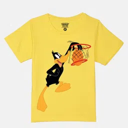YK Warner Bros Boys Looney Tunes Printed Pure Cotton T-shirt-image-81