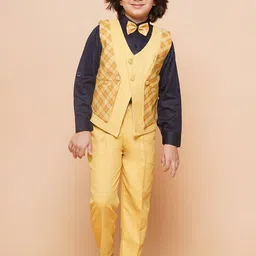 Aj DEZInES Boys Checked 3 Pieces Party Suits-picture-25