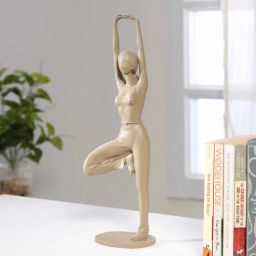 casacraft from pepperfry Beige Polyresin Lady Tree Pose Yoga Figurine-picture-29