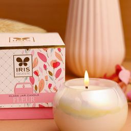 IRIS CELESTE Pearl White Matka Candle With Variant Kenzo-98
