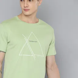 HRX by Hrithik Roshan Men Geometric Print Pure Cotton Sports T-shirt-image-61