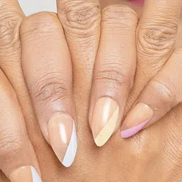 LICK Nude 12 Pcs Artificial Reusable Press On Nails With Application Kit-43