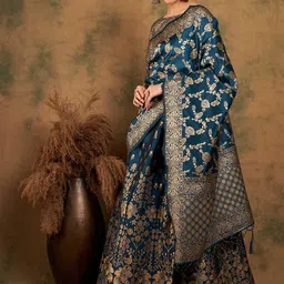 DEVATITHI Woven Design Thread Work Satin Semi-Stitched Lehenga & Blouse With Dupatta-picture-51