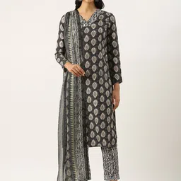 Ethnovog Ethnic Motifs Printed Kurta with Trousers & With Dupatta-29