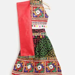BownBee Multicoloured Embroidered Ready to Wear Lehenga & Blouse with Dupatta-2