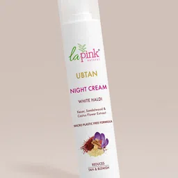 La Pink Ubtan Night Cream with Saffron & White Haldi for Bright & Spot Free Skin - 50 g-48