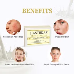 Hasthkar Set of 5 Handmade Camel Milk Soaps for All Skin Types - 125 g Each image 3
