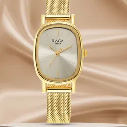 Titan Women Brass Dial & Stainless Steel Bracelet Style Straps Analogue Watch 2665YM01-picture-6