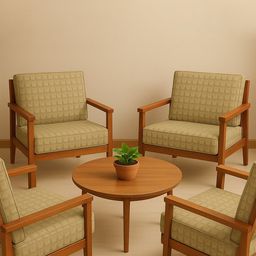 Aura pack of 4 Beige Soft Bubble Stretchable Solid Sofa Slipcovers-19