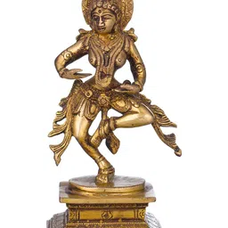 Exotic India Gold-Toned A Classical Indian Dancer Idol Showpiece-image-66