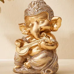 Home Centre Corsica Tranquil Gold-Toned Religious Idol Showpiece-image-22