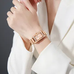 Daniel Hechter Women Rectangular Dial & Stainless Steel Straps Analogue Watch DHW2006-33-image-95