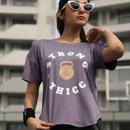 CHKOKKO Typography Printed Drop-Shoulder Sleeves Dry Fit Sports T-shirt-18