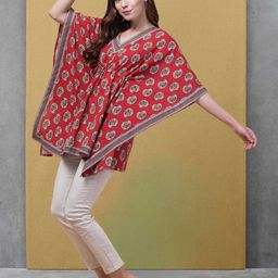 BAESD Ethnic Motifs Print Kimono Sleeves Kaftan Longline Top-picture-25