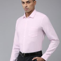 Arrow Pure Cotton Self Design Textured Manhattan Slim Fit Opaque Formal Shirt-image-88