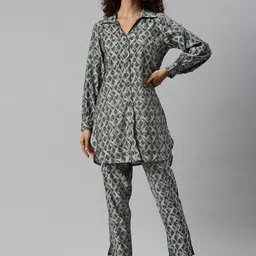 Off Label Women Printed Shirt with Palazzos-image-99