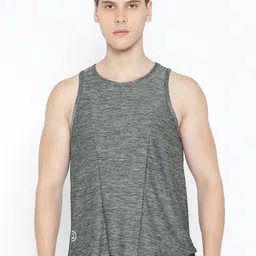 Chkokko Men Olive Green Solid Round Neck Training T-shirt-image-88