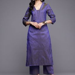 Varanga Jacquard Kurta with Palazzos-image-24