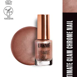 Lakme Ultimate Glam Quick Dry Chrome Nail Polish 6 ml - Copper CH1-image-37