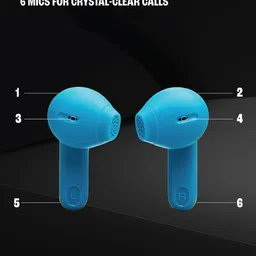 JBL Turquoise Tune Flex 2 with 48Hrs of Playtime 6 Mics Adaptive Noise Cancelling Earbuds image 4