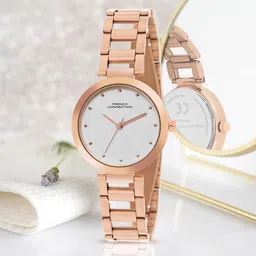 French Connection Women Stainless Steel Bracelet Style Straps Analogue Watch FCN060B-image-87