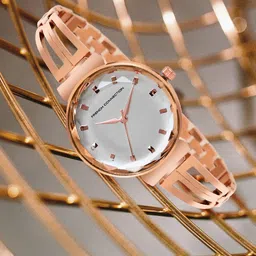 French Connection Women Stainless Steel Bracelet Style Straps Analogue Watch FCN053B-18