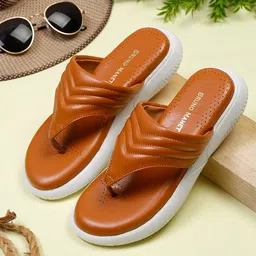 Bruno Manetti Women Tan Thong Flats-78