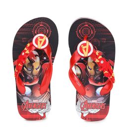toothless Boys Red & Maroon Avengers Printed Rubber Thong Flip-Flops-39