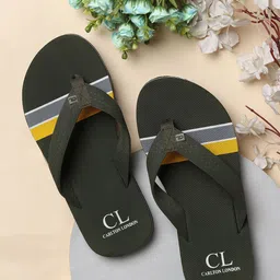 Carlton London Men Striped Rubber Thong Flip-Flops-picture-24
