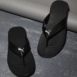 Puma Unisex Black Solid Galaxy Comfort Flip-Flops-image-9