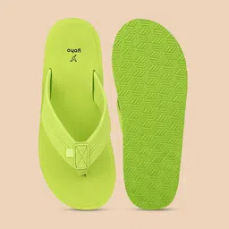 yoho Men Green Rubber Comfortable Thong Flip-Flops image 2