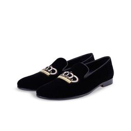 SHUTIQ Men Embellished Velvet Loafers-image-41