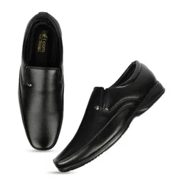 Action Men Black Solid Formal Slip-On Shoes-image-66